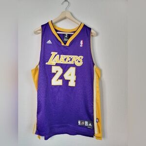 Lakers 24 Bryant Purple and Yellow NBA Jersey‎ Size XL